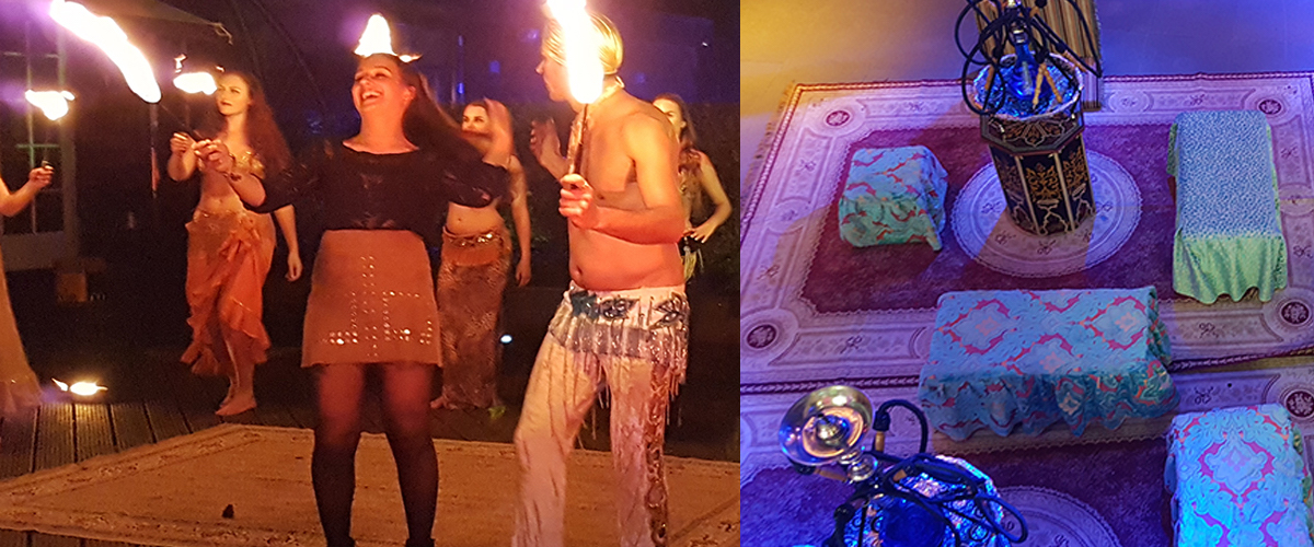 Huren van waterpijpen en poefjes